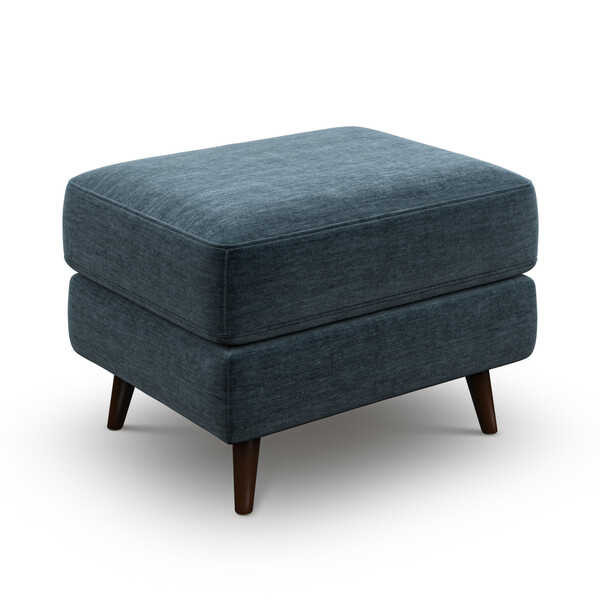 Steel Blue Fabric Sofas - Footstool - Nova Range - Oak Furnitureland