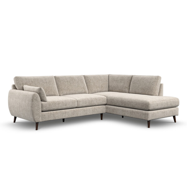 Noble Fabric Sofas - Left Hand Corner Chaise Sofa - Nova Range - Oak Furnitureland