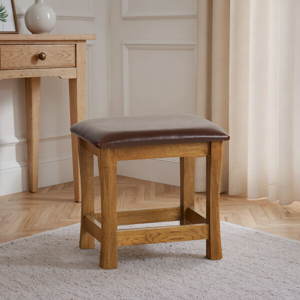Handmade 100% Solid Rustic Oak Dressing Tables - Dressing Table Stool - Orrick Range - Oak Furnitureland