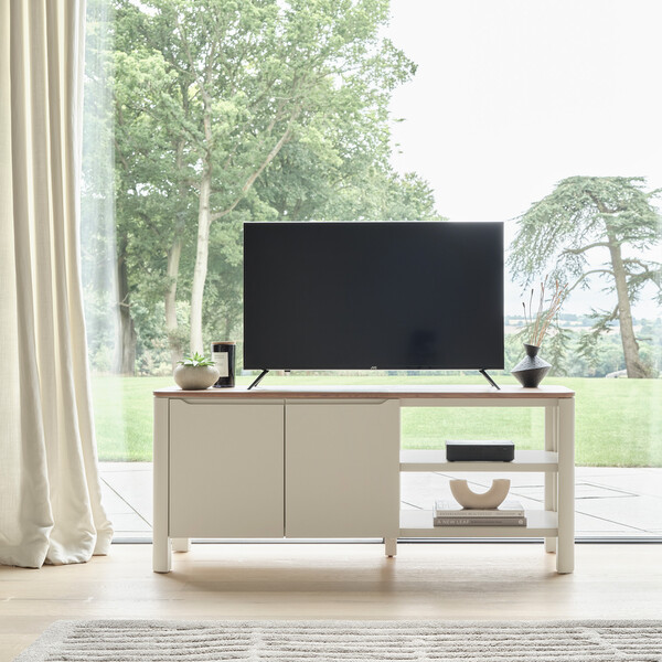 Smoked Oak & Painted TV Cabinets - Large TV Unit - Otto Range - Oak Furnitureland