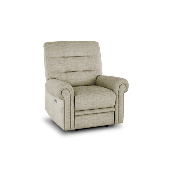 Plush Beige Fabric Sofas - Electric Recliner Armchair - Eastbourne Range - Oak Furnitureland