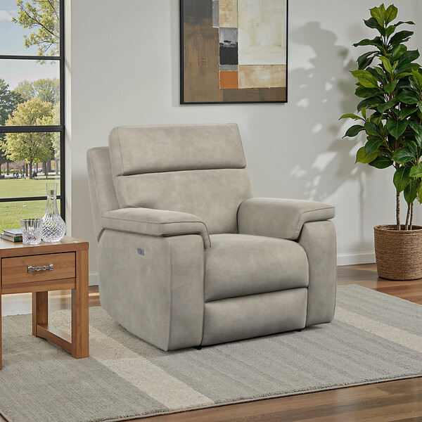 Miller Taupe Fabric Sofas - Electric Recliner Armchair - Selby Range - Oak Furnitureland