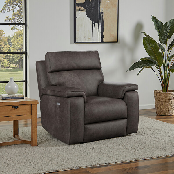 Pilgrim Pewter Fabric Sofas - Electric Recliner Armchair - Selby Range - Oak Furnitureland