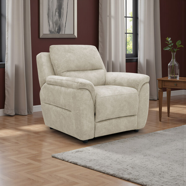Marble Cream Fabric Sofas - Armchair - Theo Range - Oak Furnitureland
