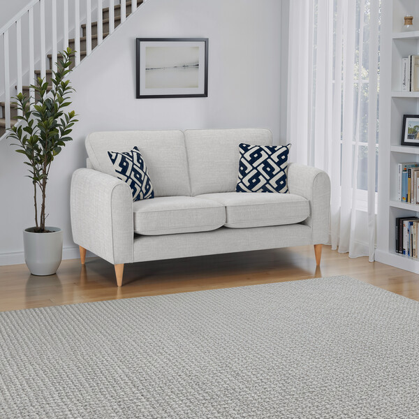 Ice Fabric Sofas - 2 Seater Sofa - Thornley Range - Oak Furnitureland