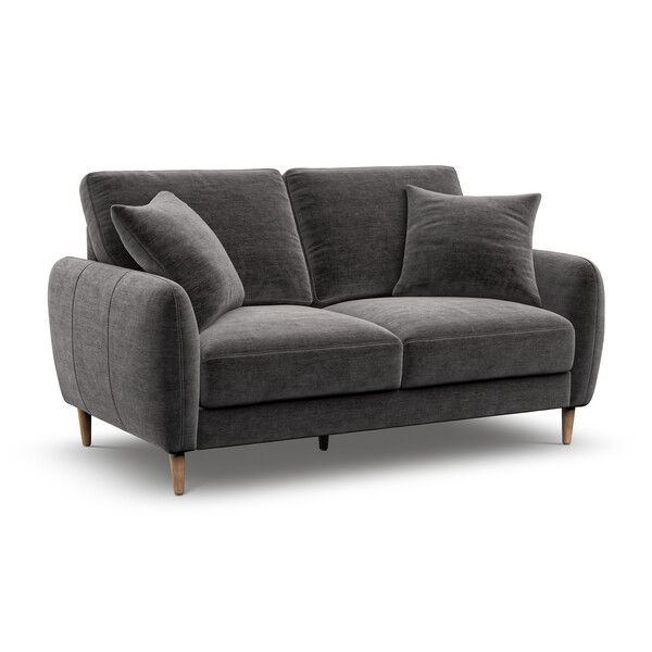 Dark Grey Fabric Sofas - 2 Seater Sofa - Zara Range - Oak Furnitureland
