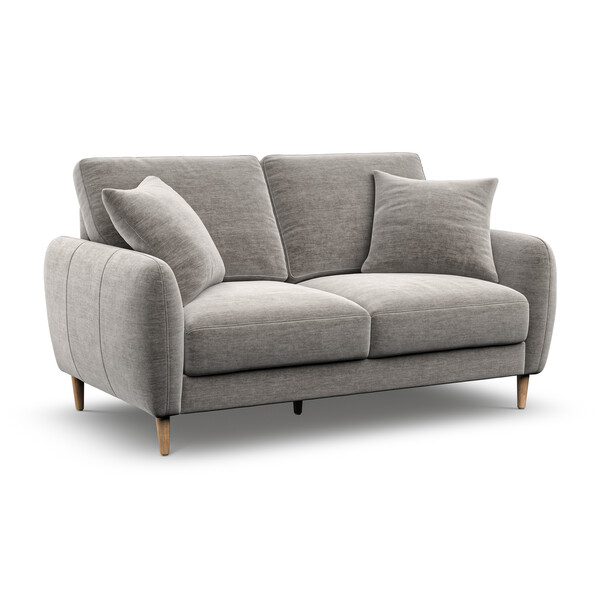 Grey Fabric Sofas - 2 Seater Sofa - Zara Range - Oak Furnitureland