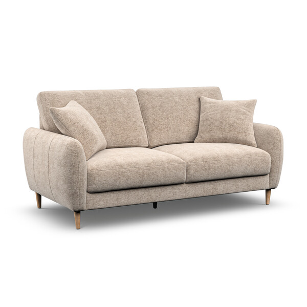 Abalone Fabric Sofas - 3 Seater Sofa - Zara Range - Oak Furnitureland