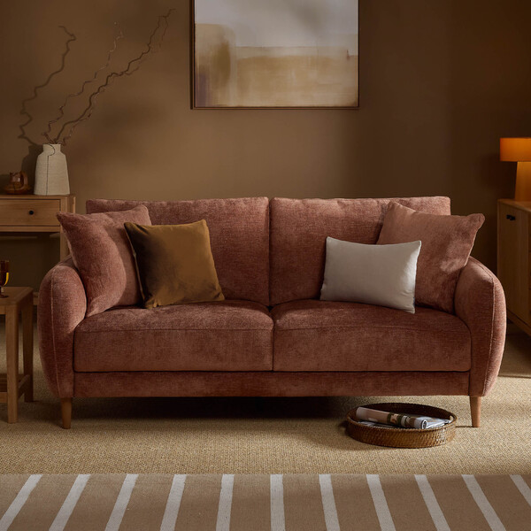 Copperwood Fabric Sofas - 3 Seater Sofa - Zara Range - Oak Furnitureland