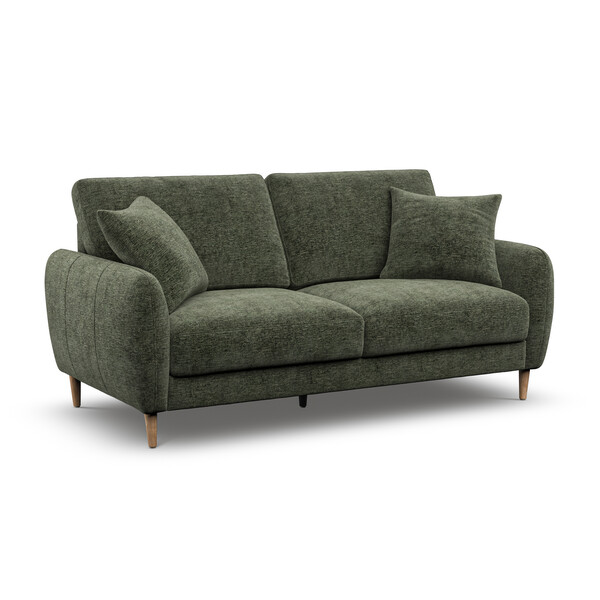 Mossy Fabric Sofas - 3 Seater Sofa - Zara Range - Oak Furnitureland