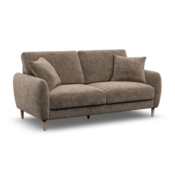 Smokestone Fabric Sofas - 3 Seater Sofa - Zara Range - Oak Furnitureland