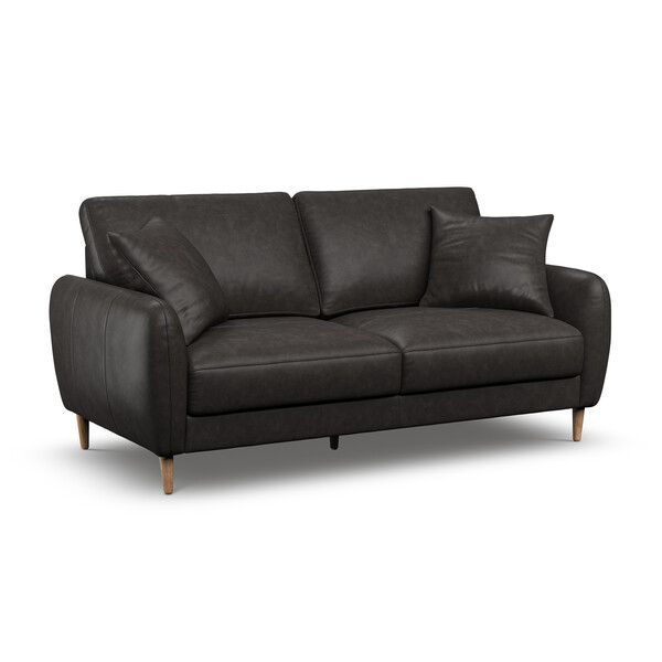 Ash Leather Sofas - 3 Seater Sofa - Zara Range - Oak Furnitureland