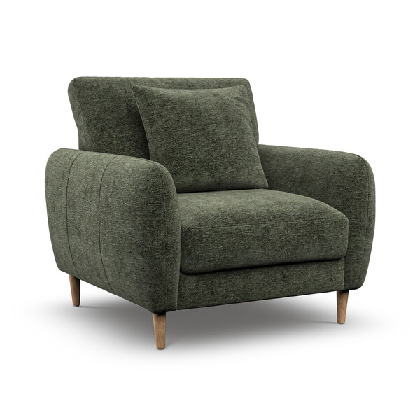Mossy Fabric Sofas - Armchair - Zara Range - Oak Furnitureland