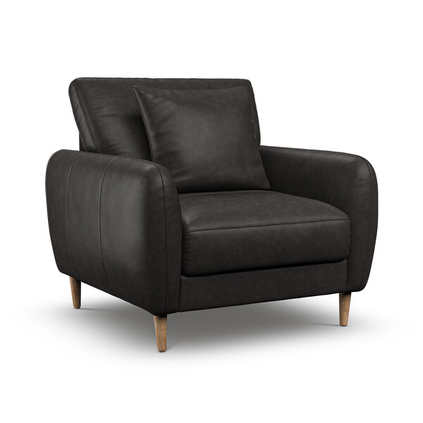 Ash Leather Sofas - Armchair - Zara Range - Oak Furnitureland