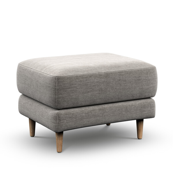 Grey Fabric Sofas - Footstool - Zara Range - Oak Furnitureland
