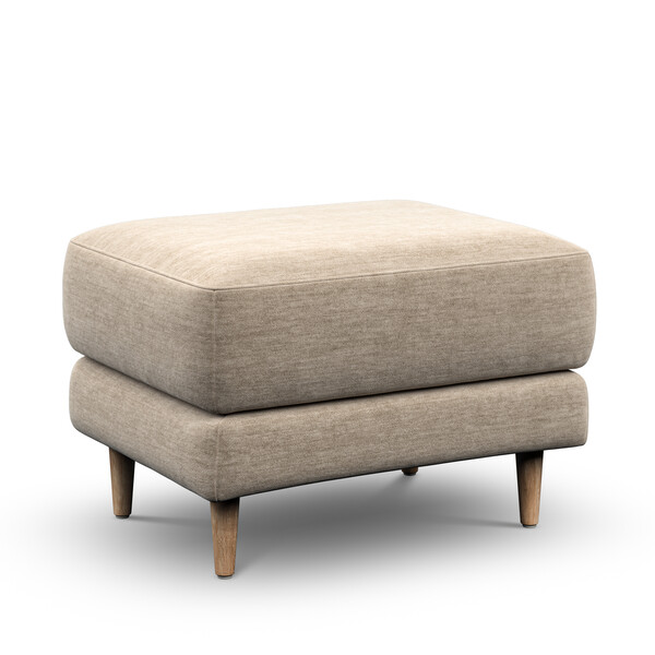 Sand Fabric Sofas - Footstool - Zara Range - Oak Furnitureland