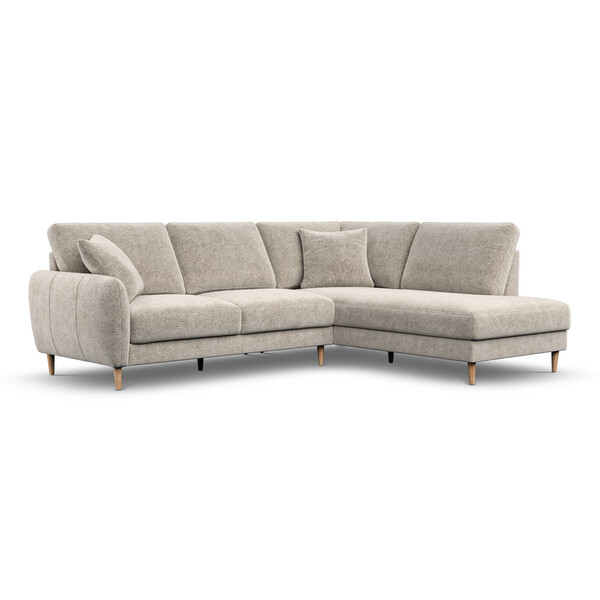 Noble Fabric Sofas - Left Hand Corner Chaise Sofa - Zara Range - Oak Furnitureland