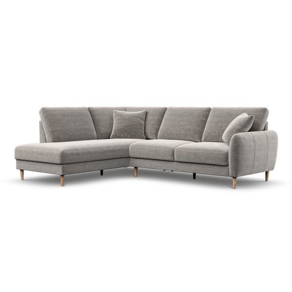 Grey Fabric Sofas - Right Hand Corner Chaise Sofa - Zara Range - Oak Furnitureland