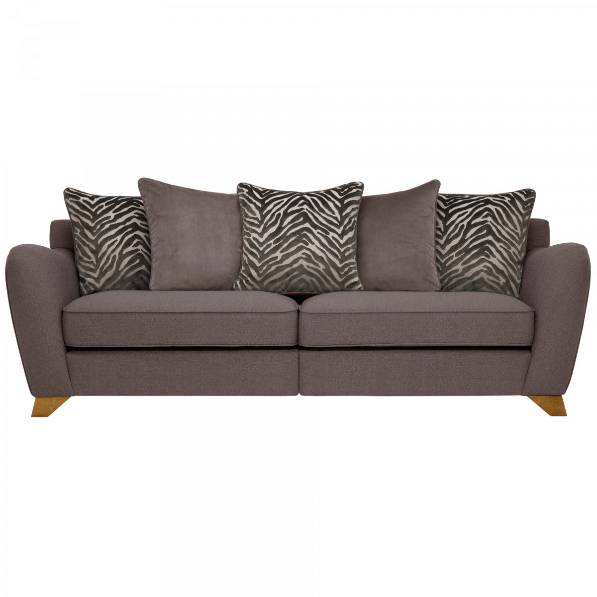 Abbey Traditional Large Sofa, Pillow Back Oak Furniture Land