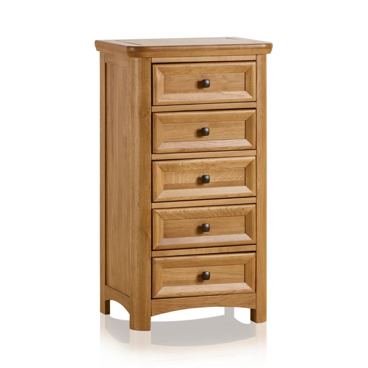 Wiltshire Tallboy in Natural Solid Oak Oak Furniture Land