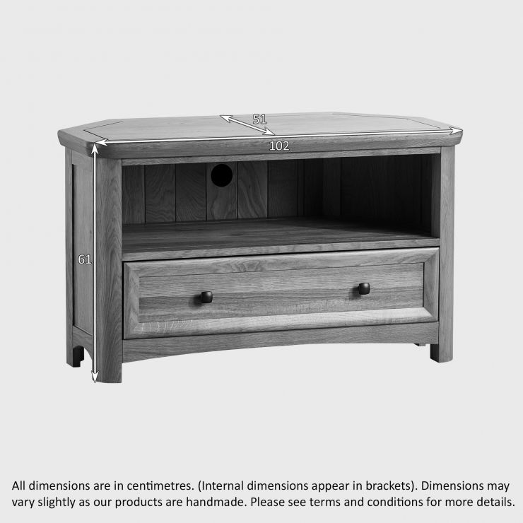 Wiltshire Corner TV in Natural Solid Oak Oak Furniture Land