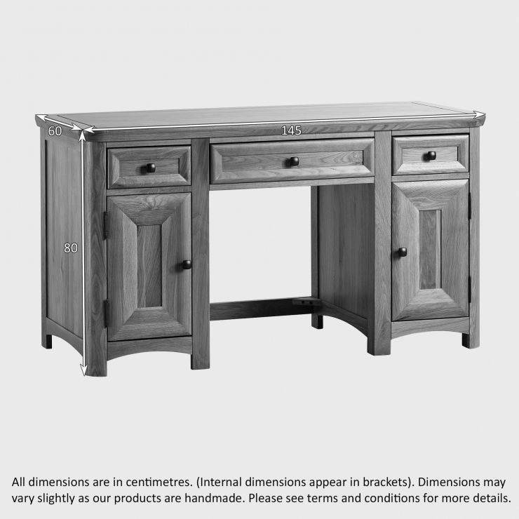 Wiltshire Computer Desk in Natural Solid Oak Oak Furniture Land