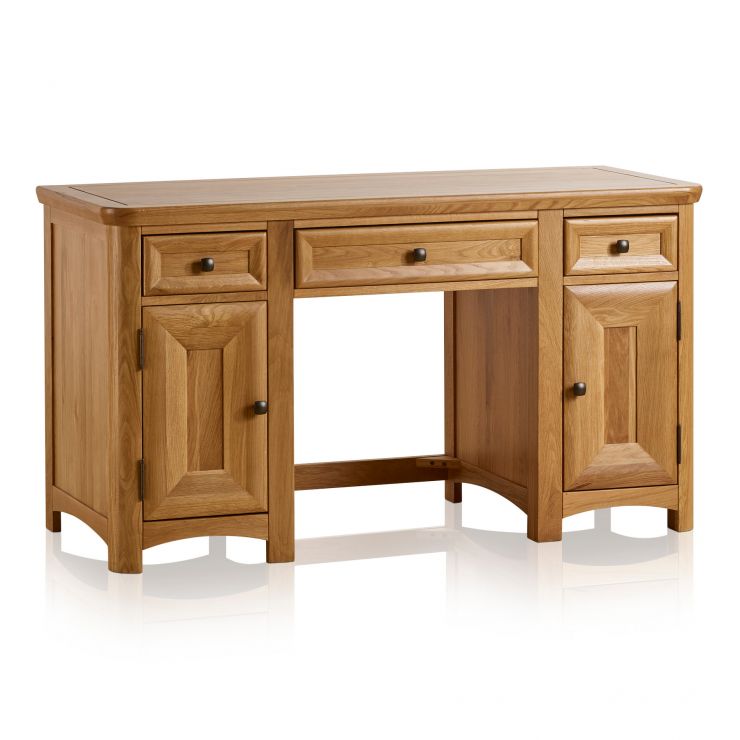 Wiltshire Computer Desk in Natural Solid Oak Oak Furniture Land