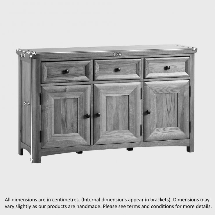 Wiltshire Large Sideboard in Natural Solid Oak Oak Furniture Land