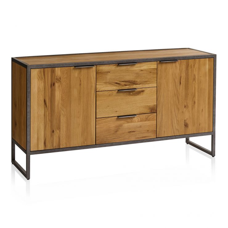 Large Industrial Sideboard Metal Sideboard Oak Furniture Land