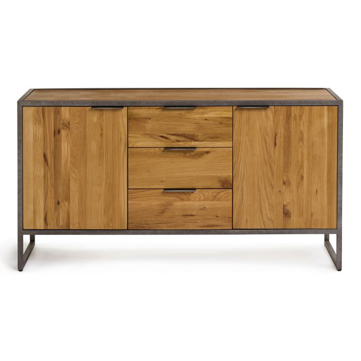 Large Industrial Sideboard Metal Sideboard Oak Furniture Land