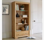 Bevel Natural Solid Oak Bookcase | Living Room Furniture