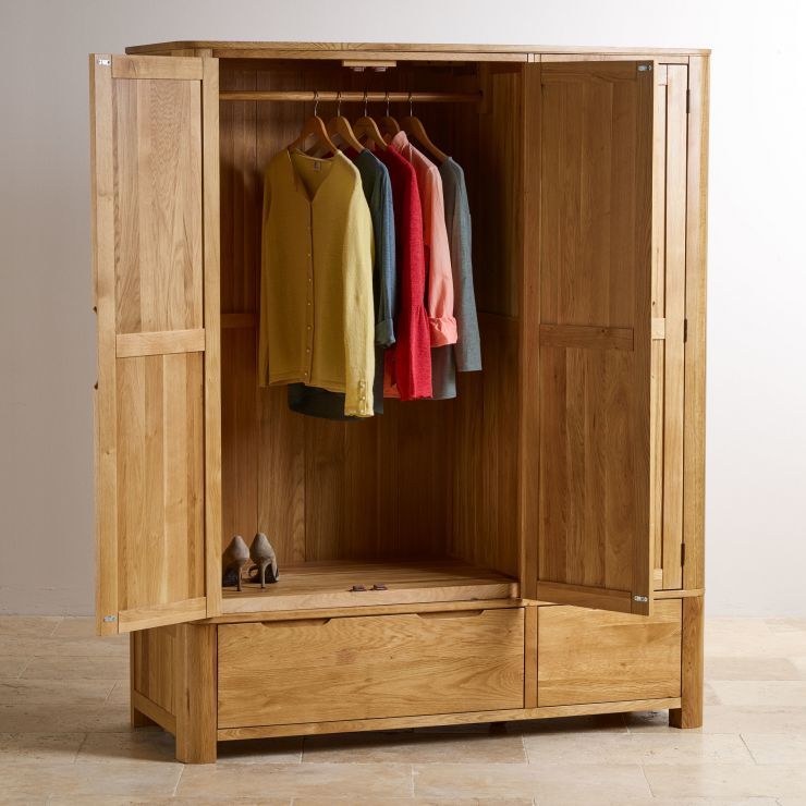 Romsey Triple Wardrobe in Natural Solid Oak Oak Furniture Land
