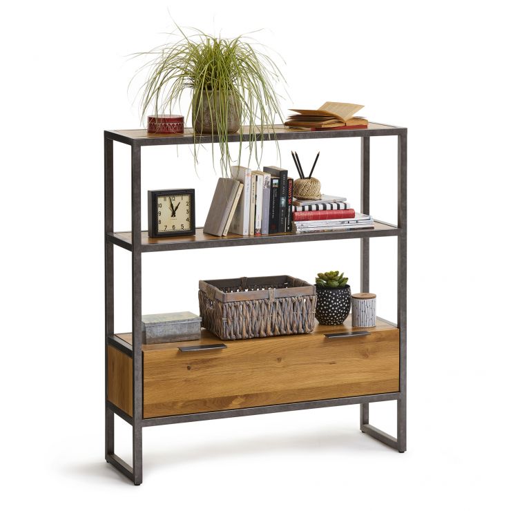 Metal Small bookcase from the Brooklyn Range | Oak Furniture Land