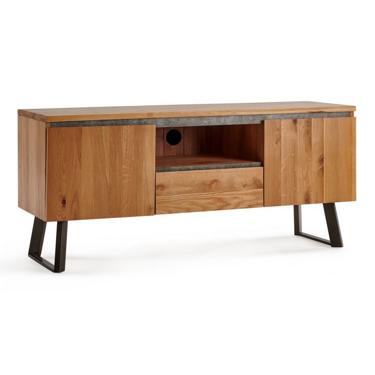 Industrial TV Unit Metal TV Unit Boston Oak Furnitureland