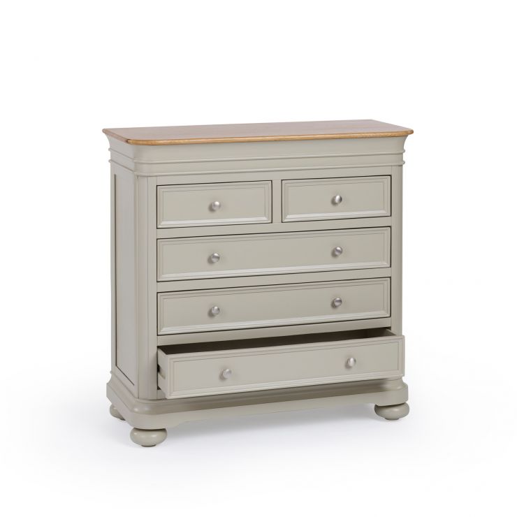 Brindle 2+3 Chest of Drawers I Natural Oak and Painted Oak Furnitureland
