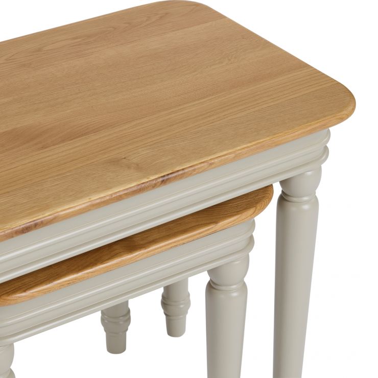 Brindle Nest of Tables I Natural Oak and Painted Oak Furnitureland
