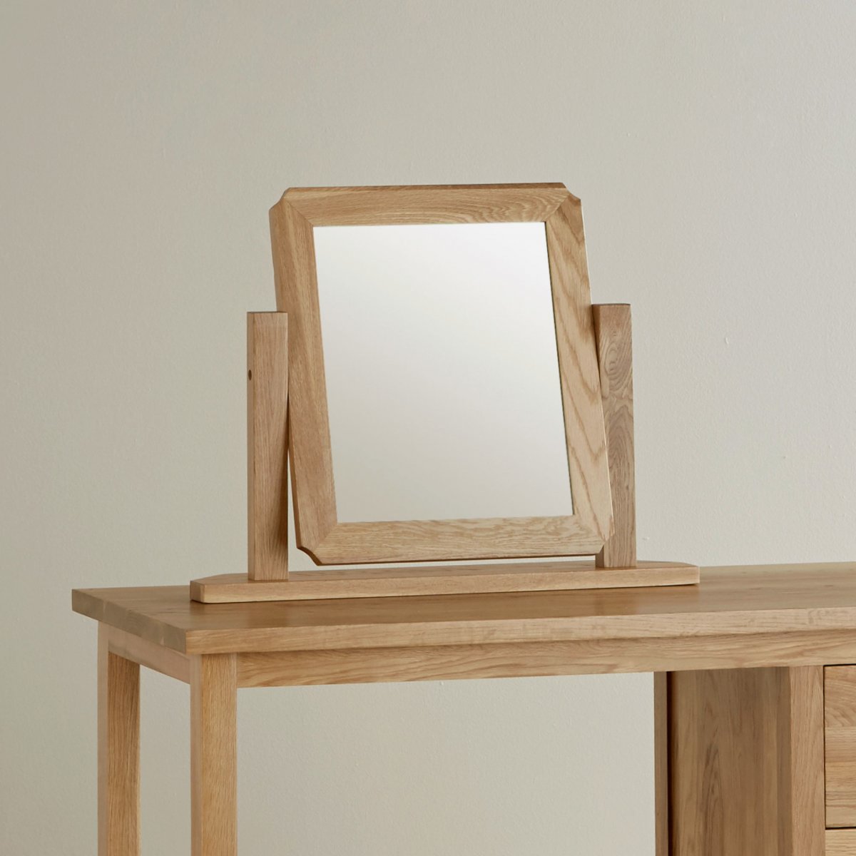 Cairo Dressing Table Mirror in Solid Oak Oak Furniture Land