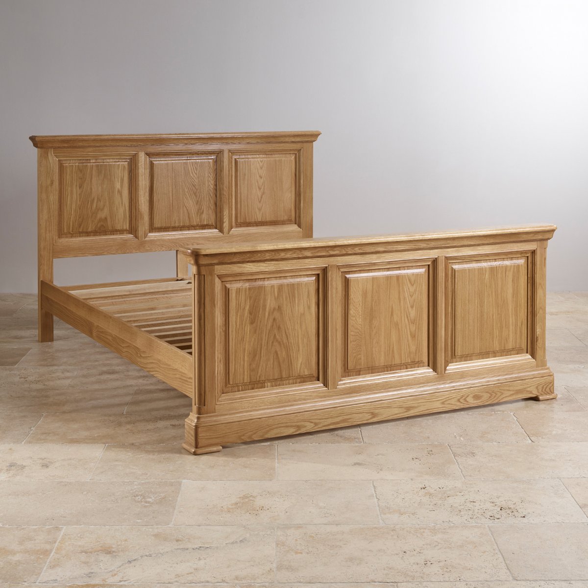 Canterbury KingSize Bed in Solid Oak Oak Furniture Land