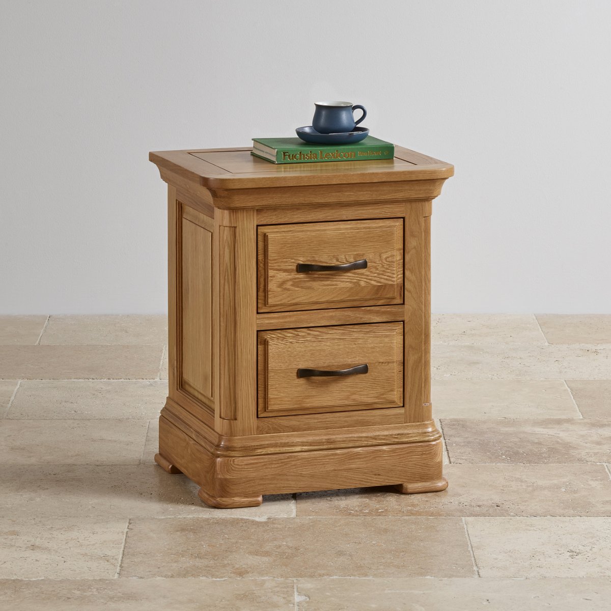 Canterbury Bedside Table Natural Finish Oak Furniture Land