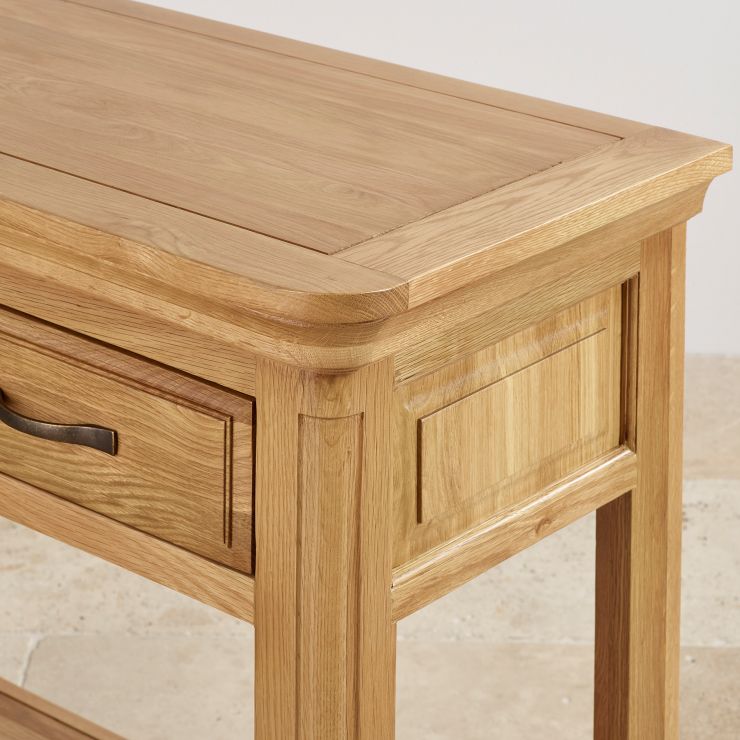 Canterbury Console Table Natural Solid Oak Oak Furniture Land