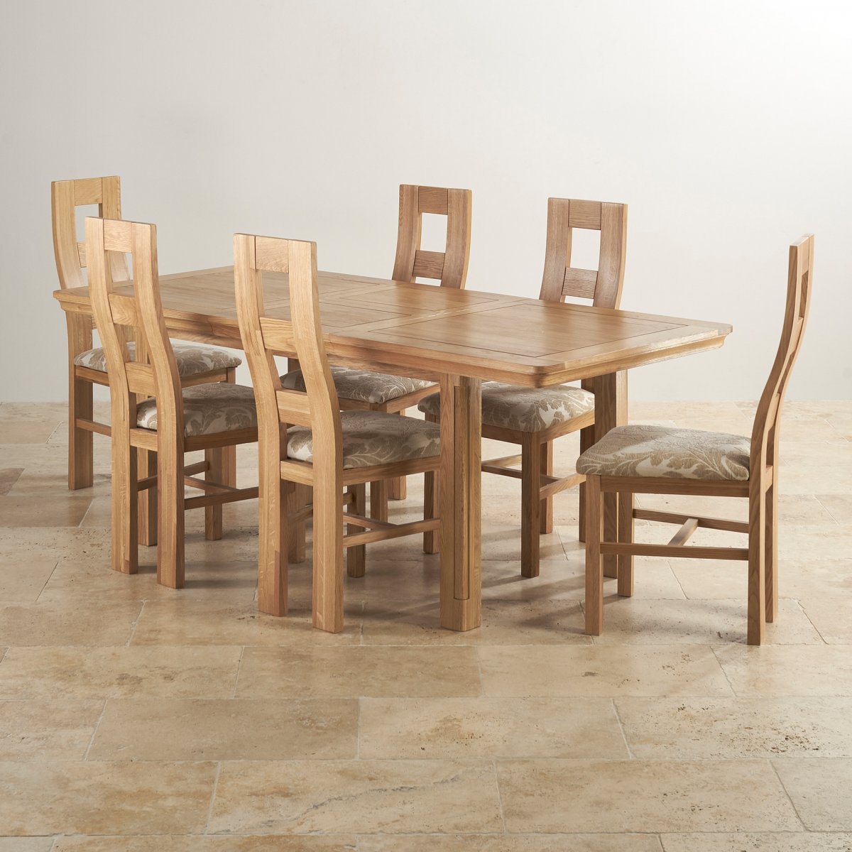 Canterbury Dining Table and 6 Chairs Oak Furniture Land
