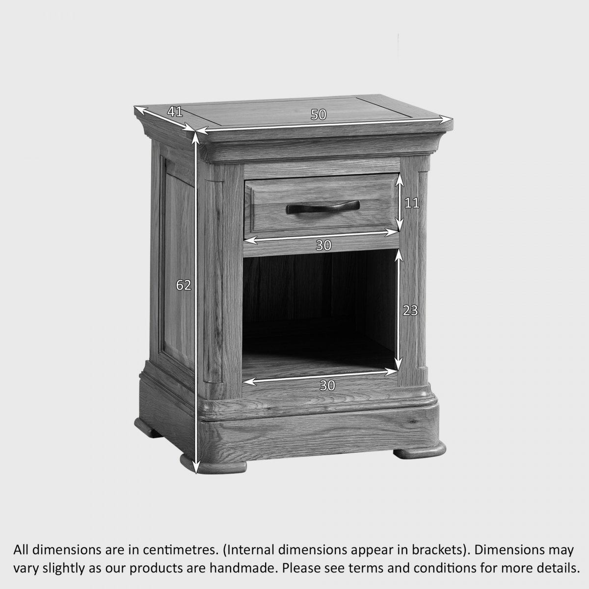 Canterbury Side Table in Natural Solid Oak Oak Furniture Land