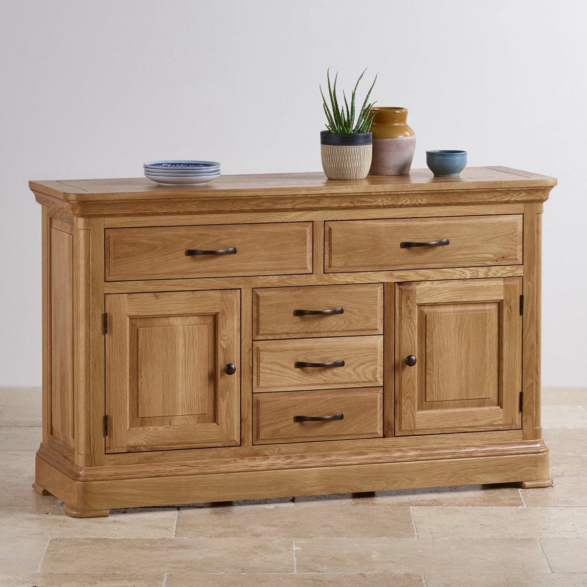 Canterbury Large Sideboard Solid Oak Oak Furniture Land