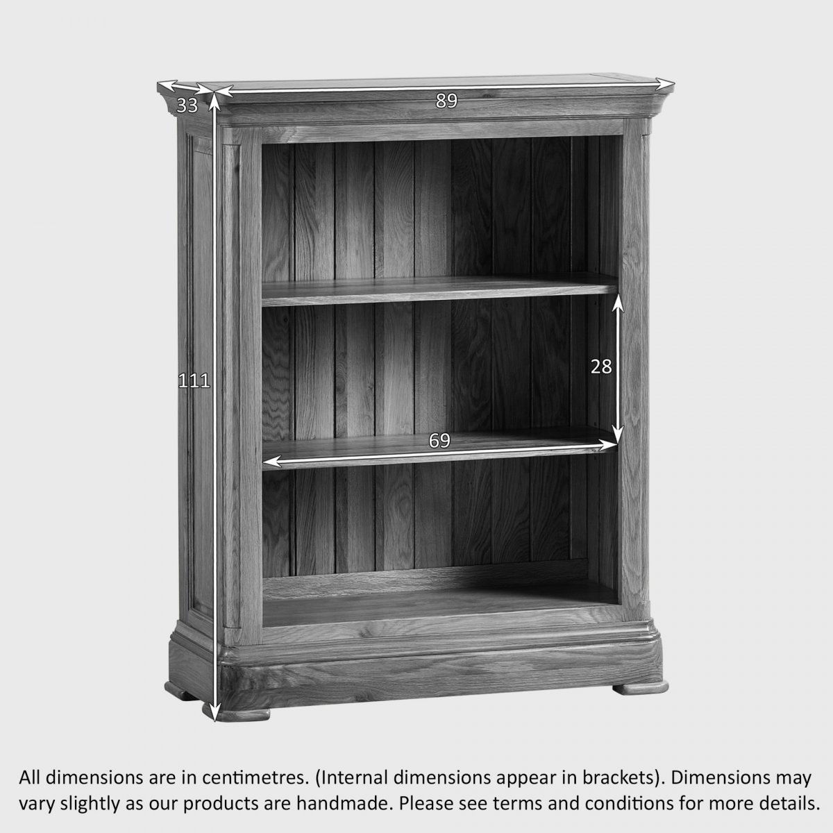Canterbury Small Bookcase Solid Oak Oak Furniture Land