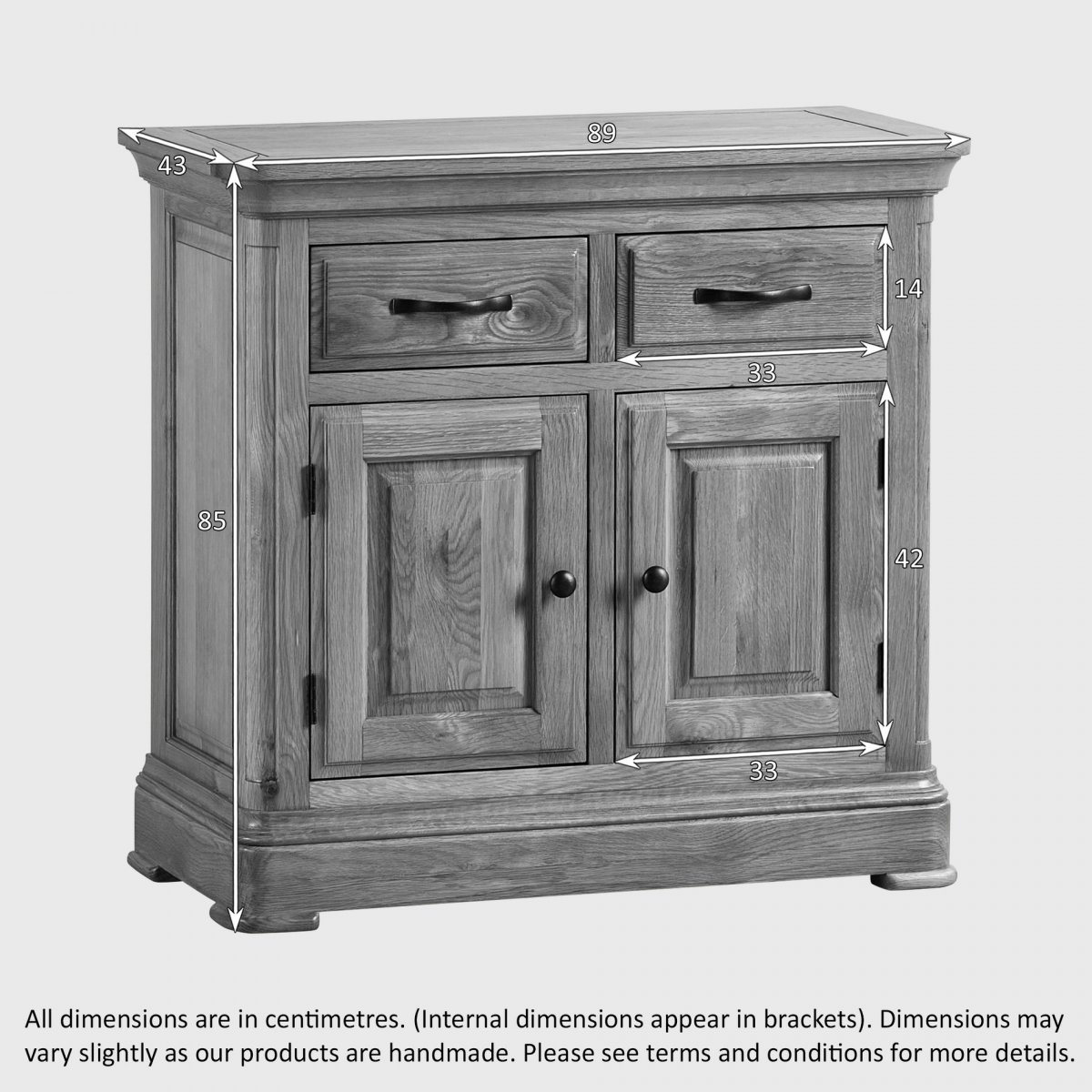 Canterbury Small Sideboard Solid Oak Oak Furniture Land