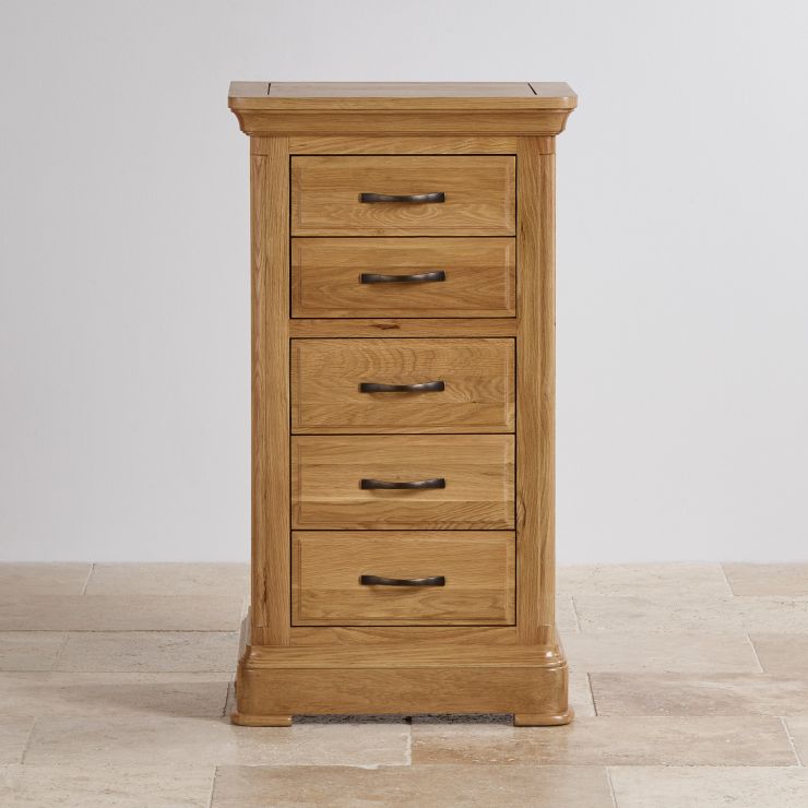 Solid Oak Tallboy Canterbury Collection Oak Furniture Land