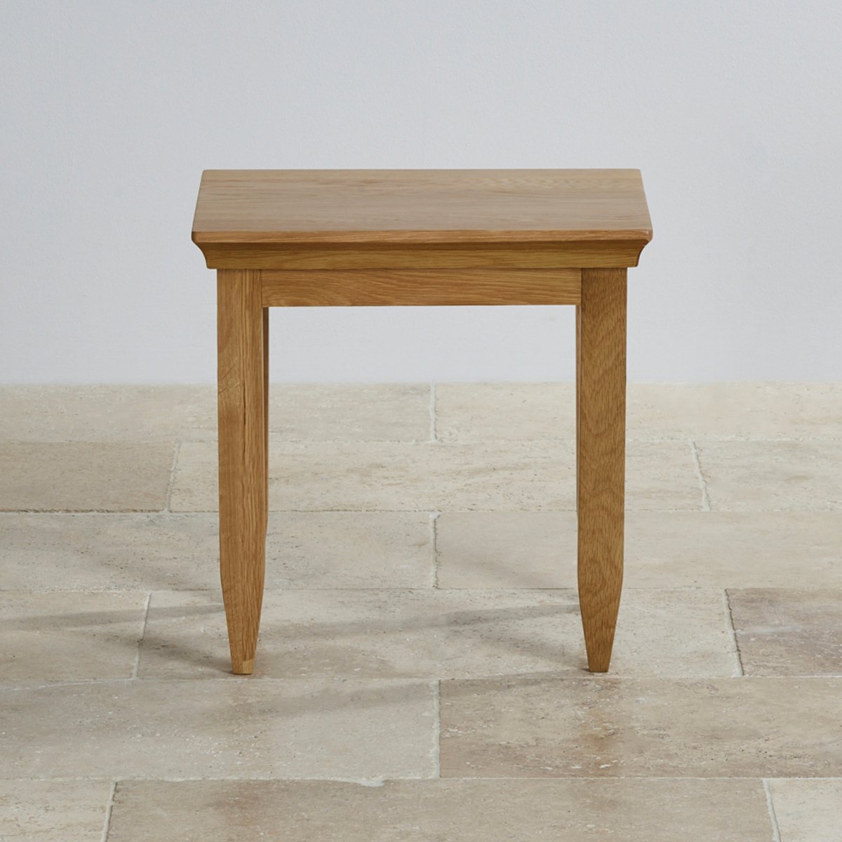 Classic Dressing Table Stool in Solid Oak Oak Furniture Land