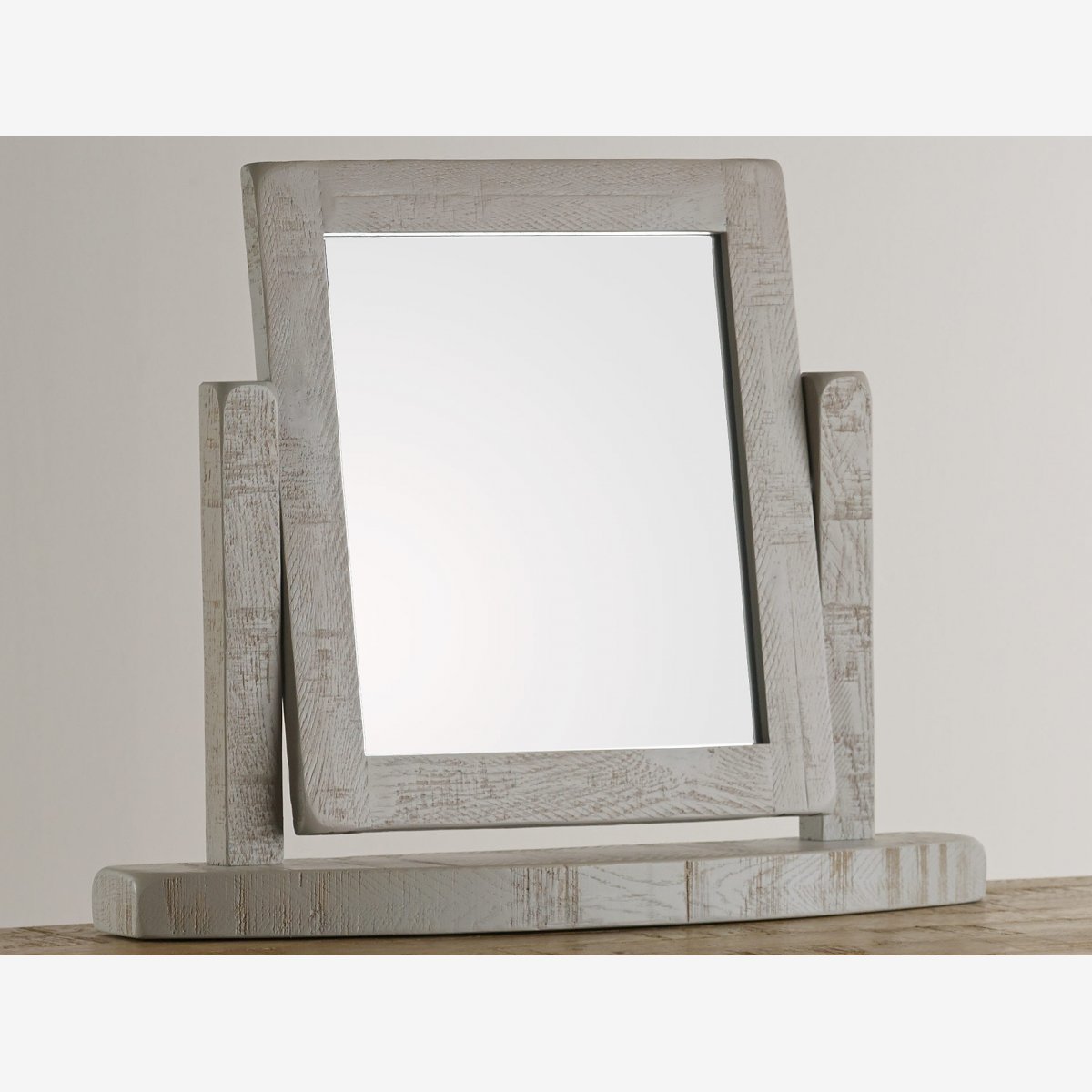 Clermont Rough Sawn Oak and Painted Dressing Table Mirror