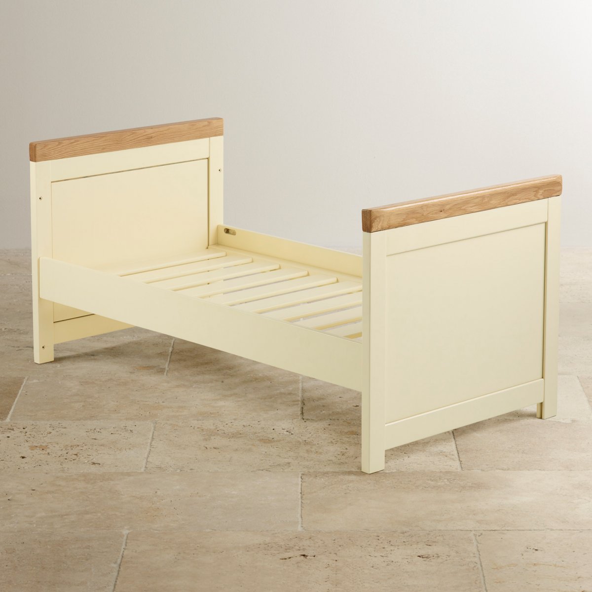 Country Cottage Painted Cot Bed in Solid Oak Oak Furniture Land