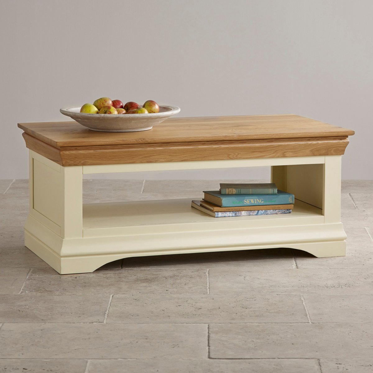 Country Cottage Coffee Table in Painted Oak Oak Furniture Land